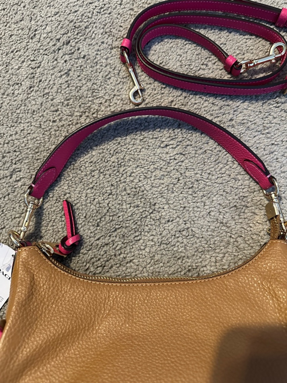 NWT Coach Pennie Shoulder/Crossbody Bag 25/Refined Pebble Leather - Picture 5 of 16